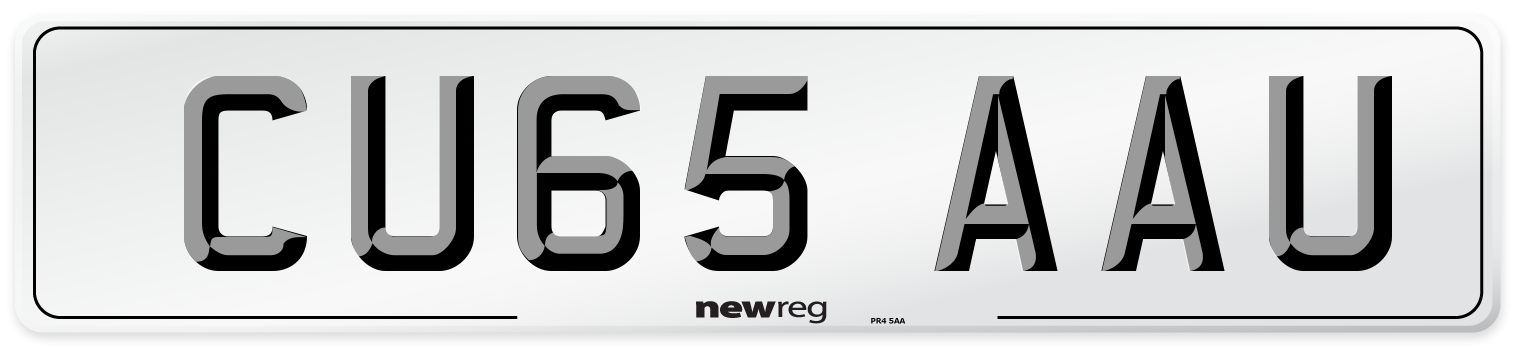 CU65 AAU Number Plate from New Reg